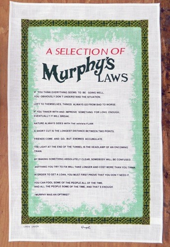 Murphy's Law tea-towel (image for) Murphy's Law tea-towel